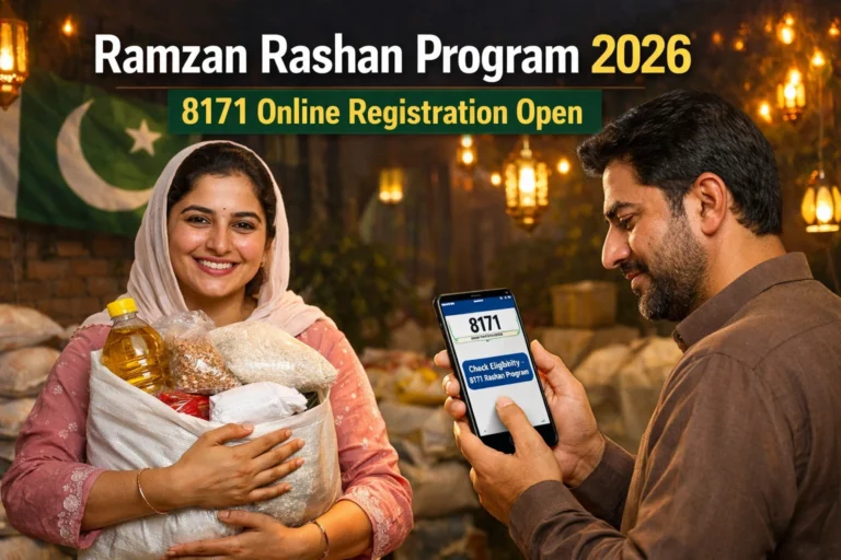 Ramzan Rashan Program 2026 online registration 8171 rashan program check online Pakistan