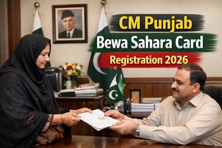 CM Punjab Bewa Sahara Card Registration 2026 guide for widows in Punjab Pakistan